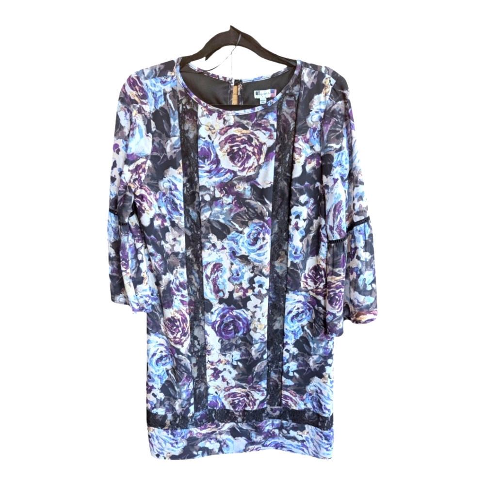 KUT From The Kloth Floral Print Dress with Lace Accents Size 6